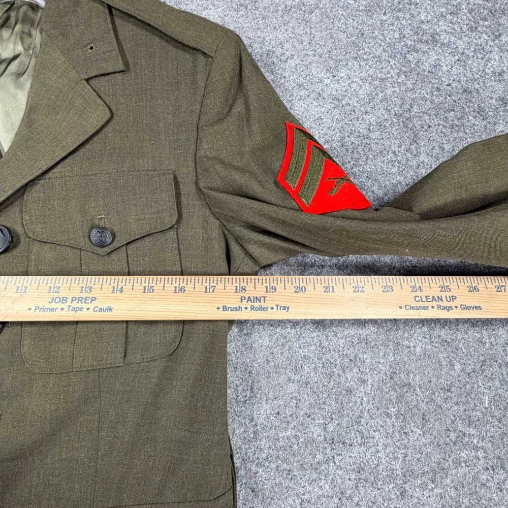 VTG 1973 Vietnam USMC Service Alpha Dress Jacket Coat Sergeant Newell 73-C-0228